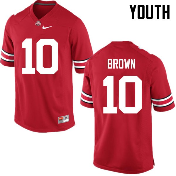 Ohio State Buckeyes #10 Corey Brown Youth Embroidery Jersey Red